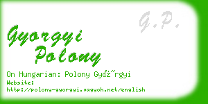 gyorgyi polony business card